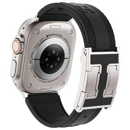 Silicone Magnetic Buckle Band For Apple Watch