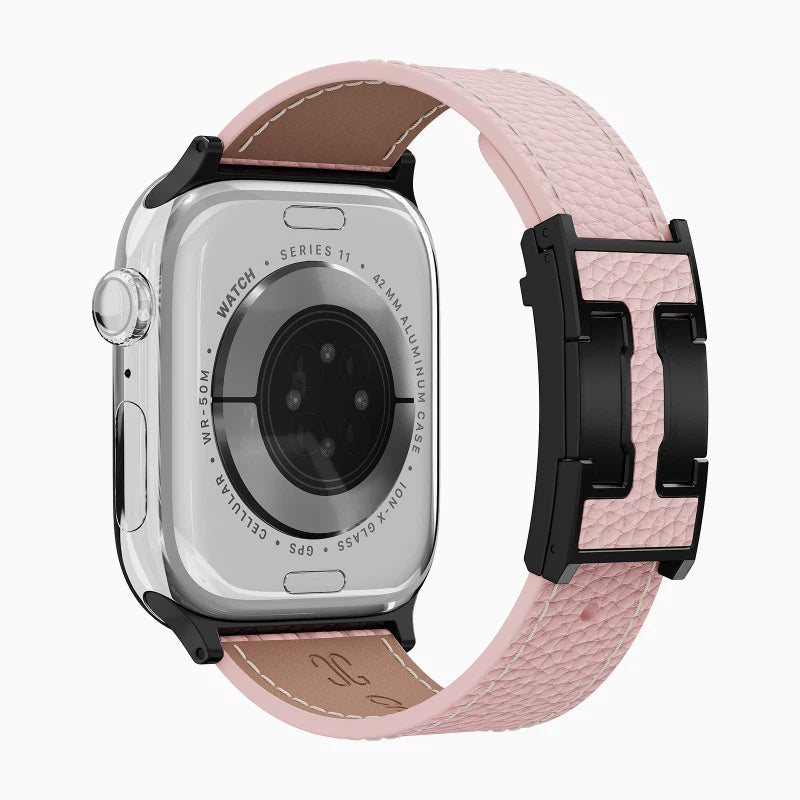 Lychee Leather Strap For Apple Watch