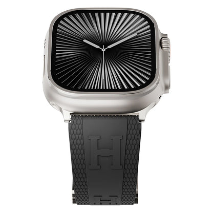 Silicone Magnetic Buckle Band For Apple Watch