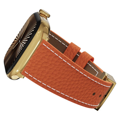 Luxury Butterfly Buckle Leather Strap For Apple Watch