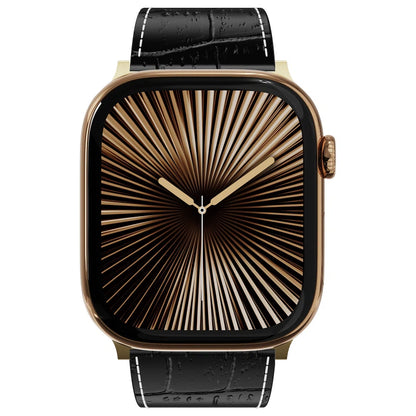 Alligator Leather Strap For Apple Watch