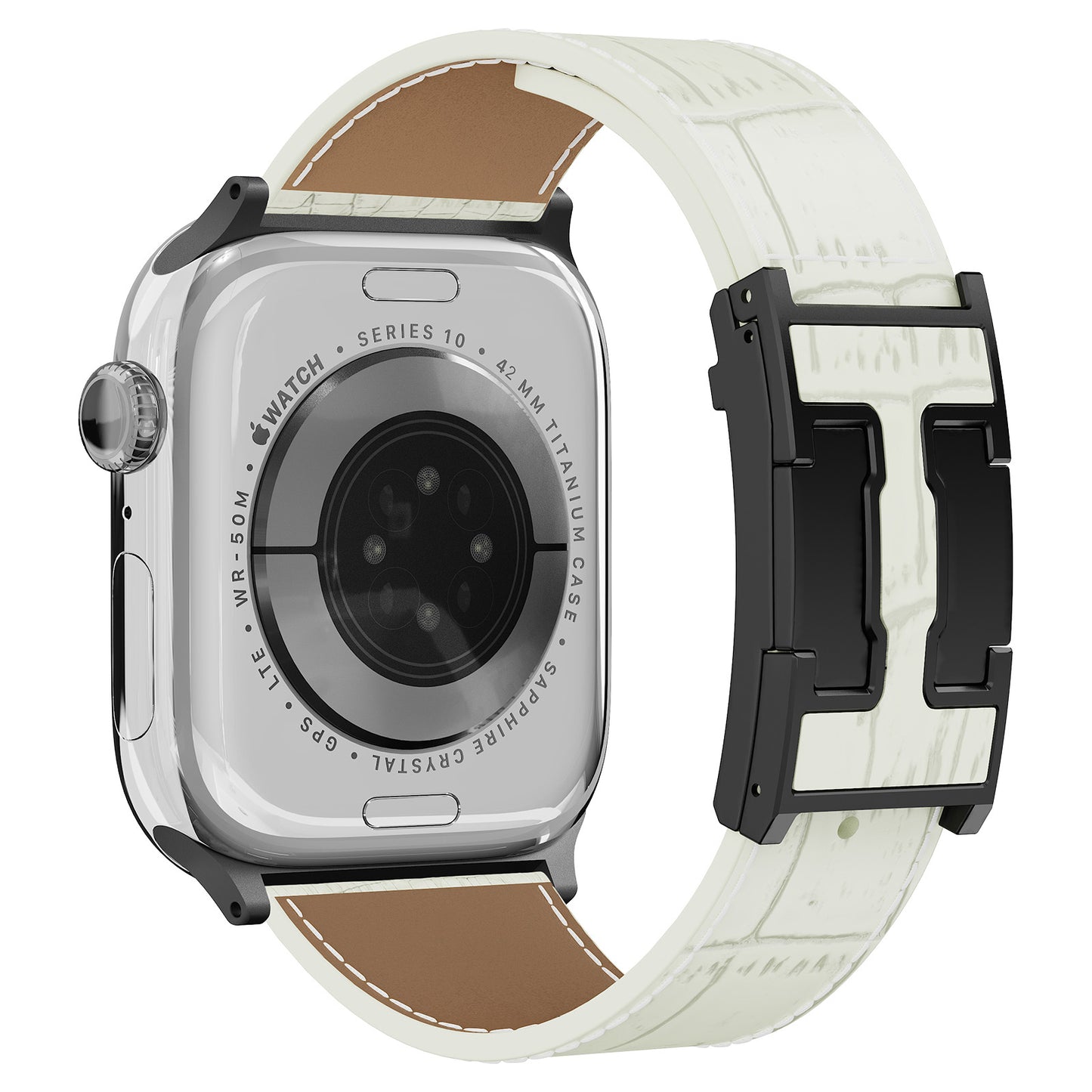 Alligator Leather Strap For Apple Watch