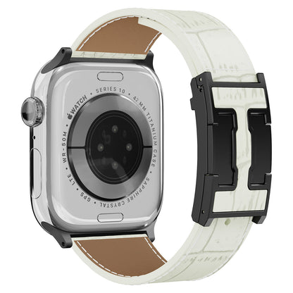 Alligator Leather Strap For Apple Watch