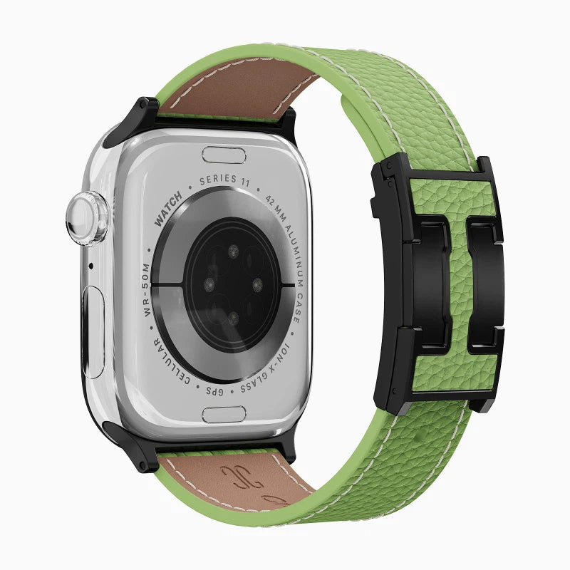 Lychee Leather Strap For Apple Watch