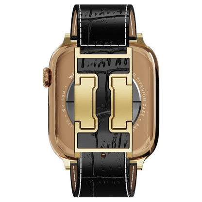 Alligator Leather Strap For Apple Watch