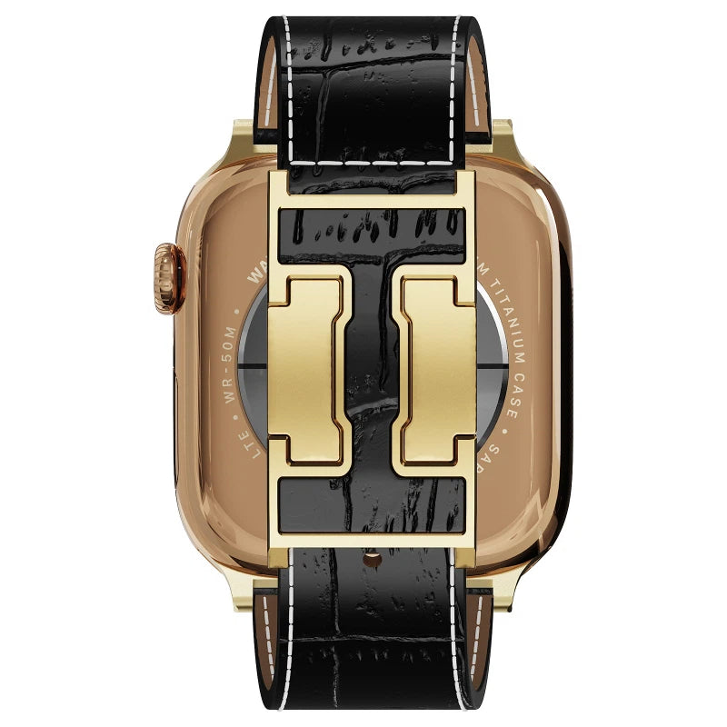 Correa de piel de cocodrilo para Apple Watch
