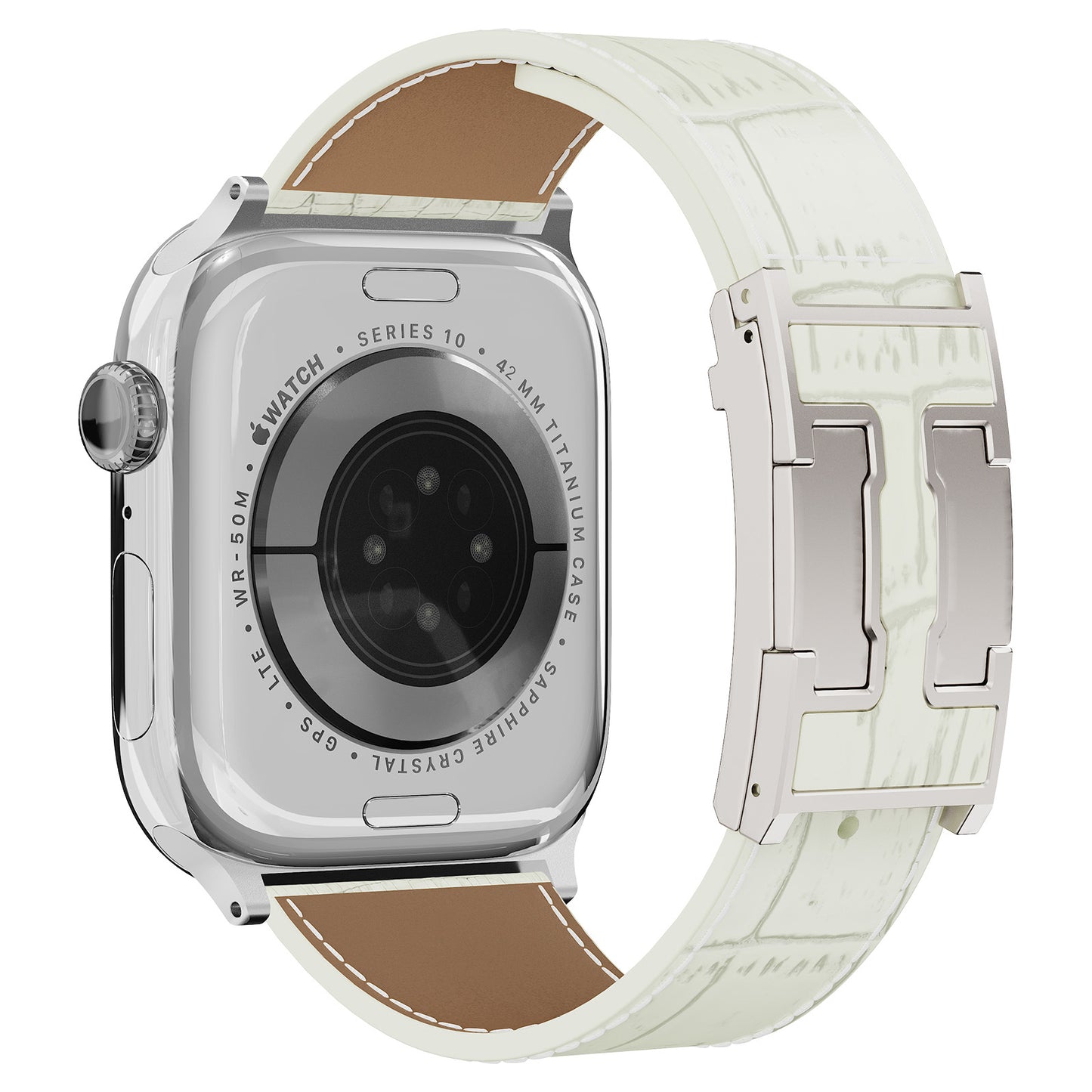 Alligator Leather Strap For Apple Watch