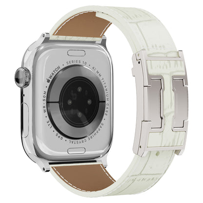 Alligator Leather Strap For Apple Watch