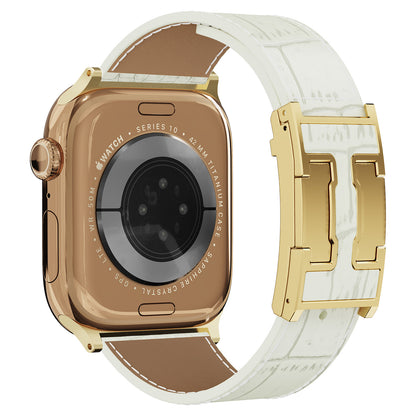 Alligator Leather Strap For Apple Watch