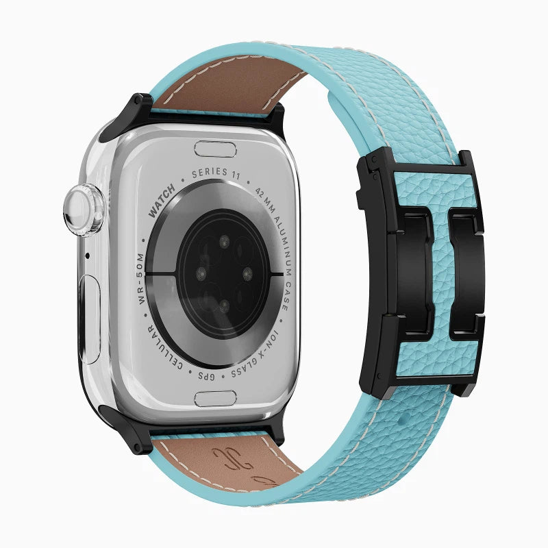 Lychee Leather Strap For Apple Watch