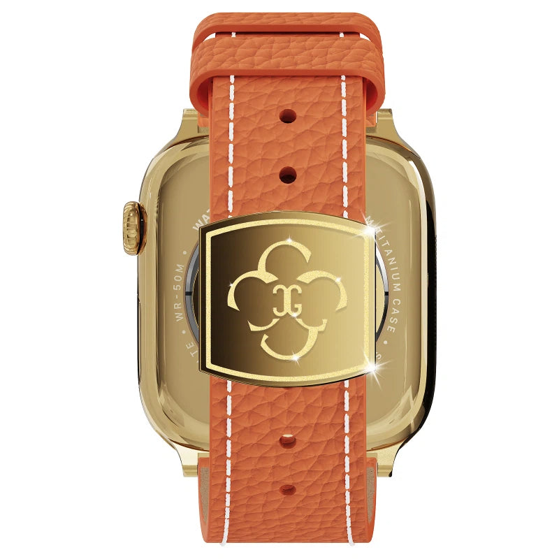 Luxury Butterfly Buckle Leather Strap For Apple Watch
