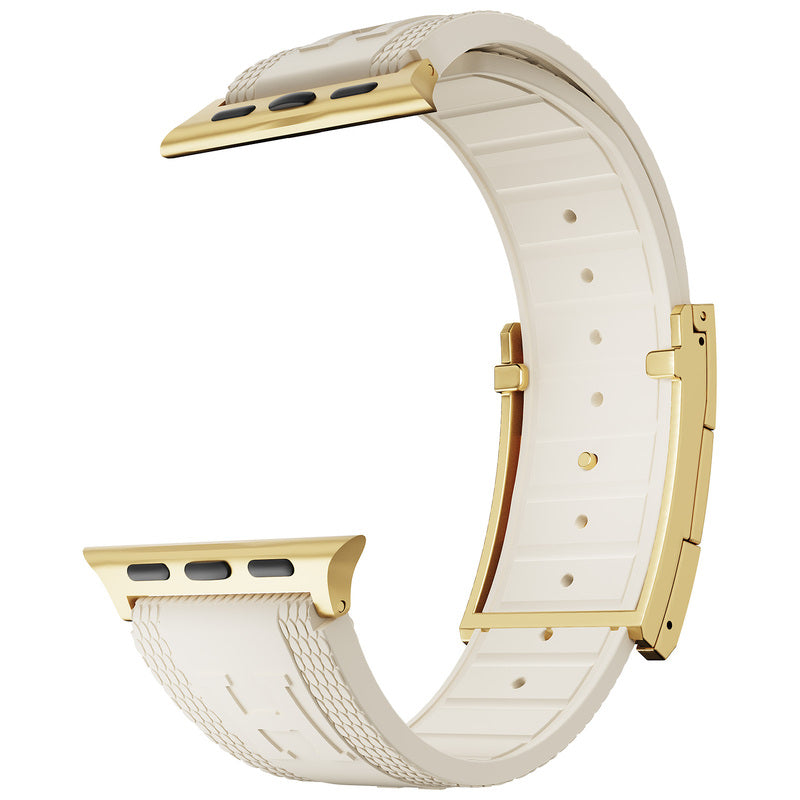 Silicone Magnetic Buckle Band For Apple Watch