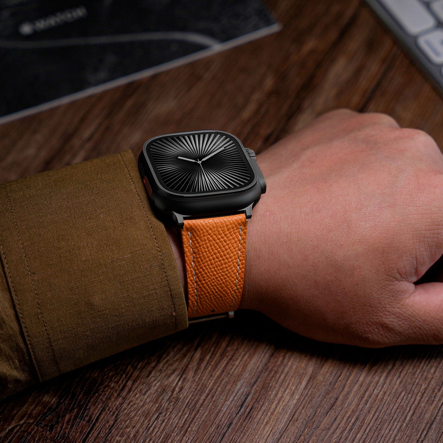 Men's Leather Band For Apple Watch