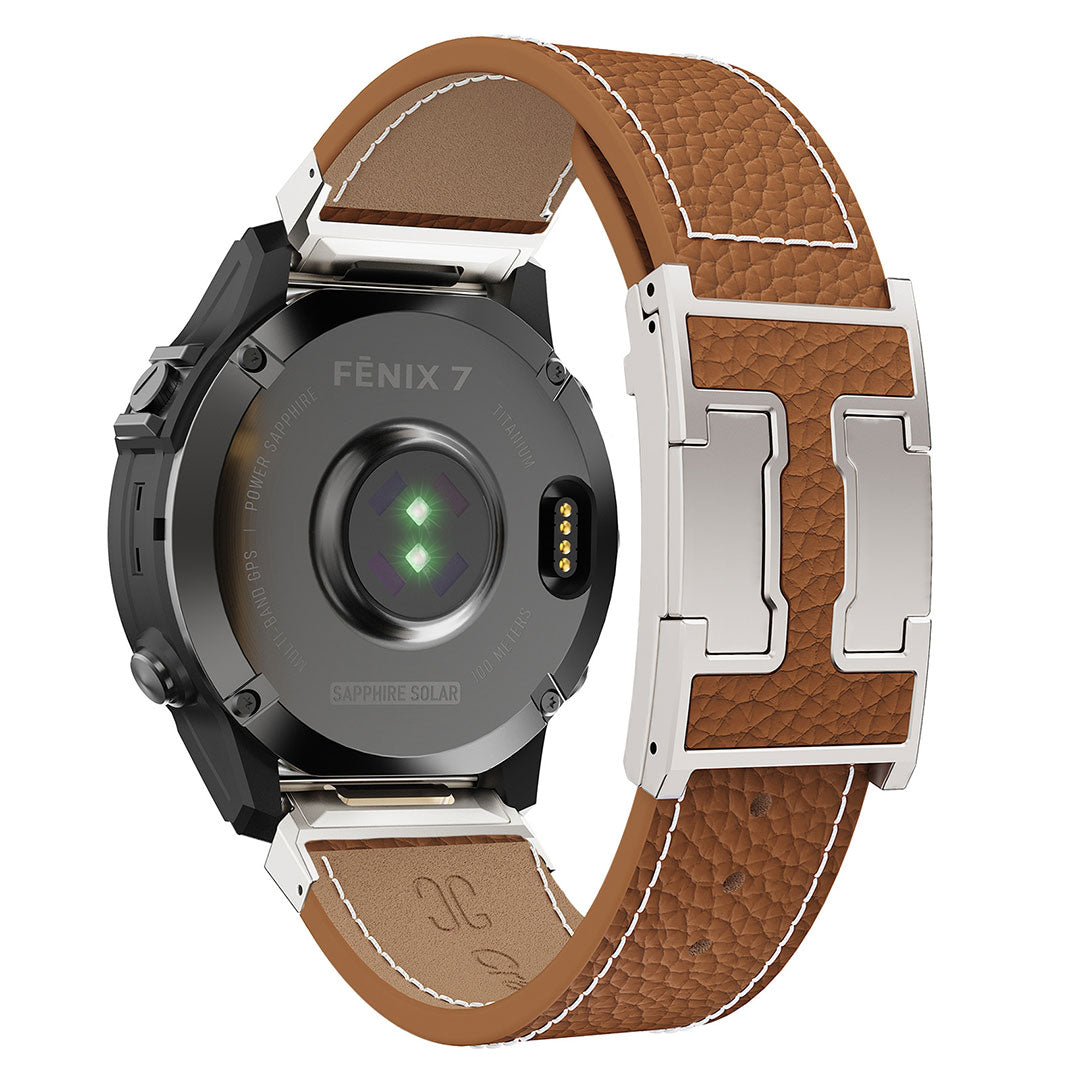 Pebbled Leather Holiday Band for Garmin Watch