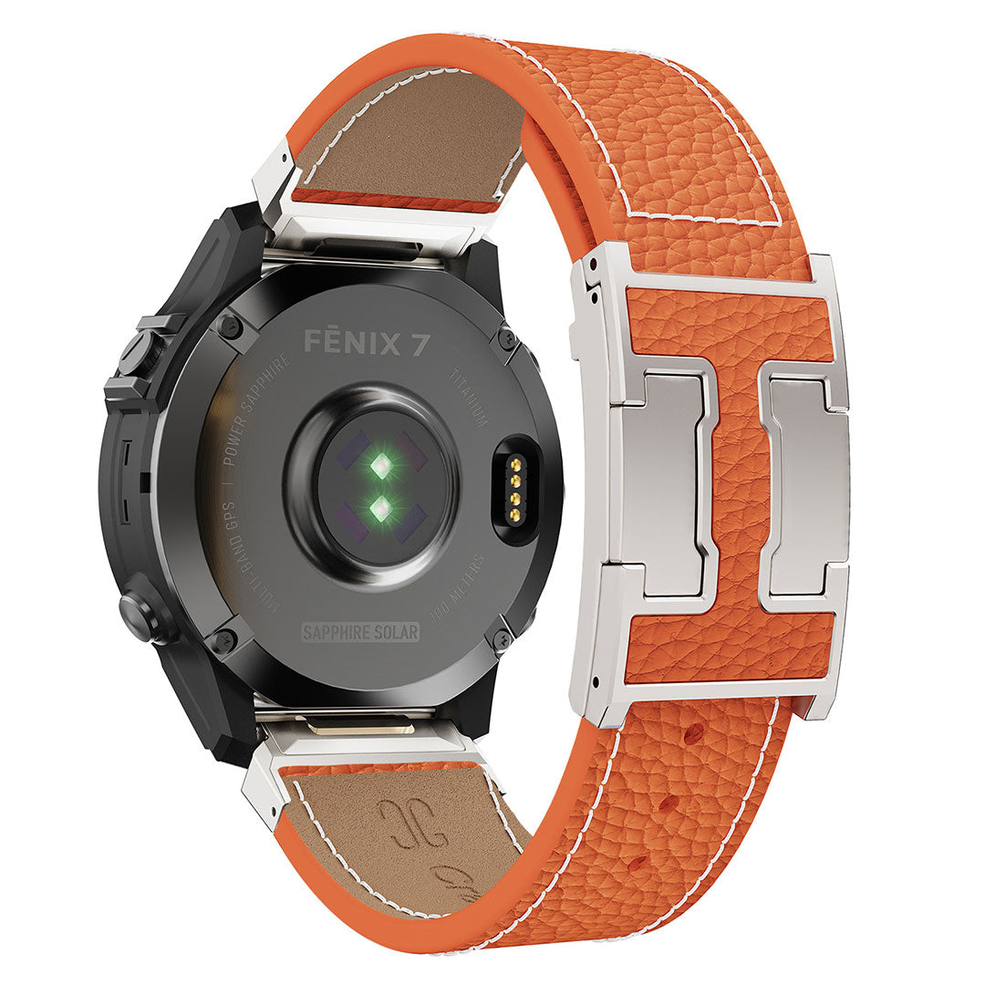Pebbled Leather Holiday Band for Garmin Watch