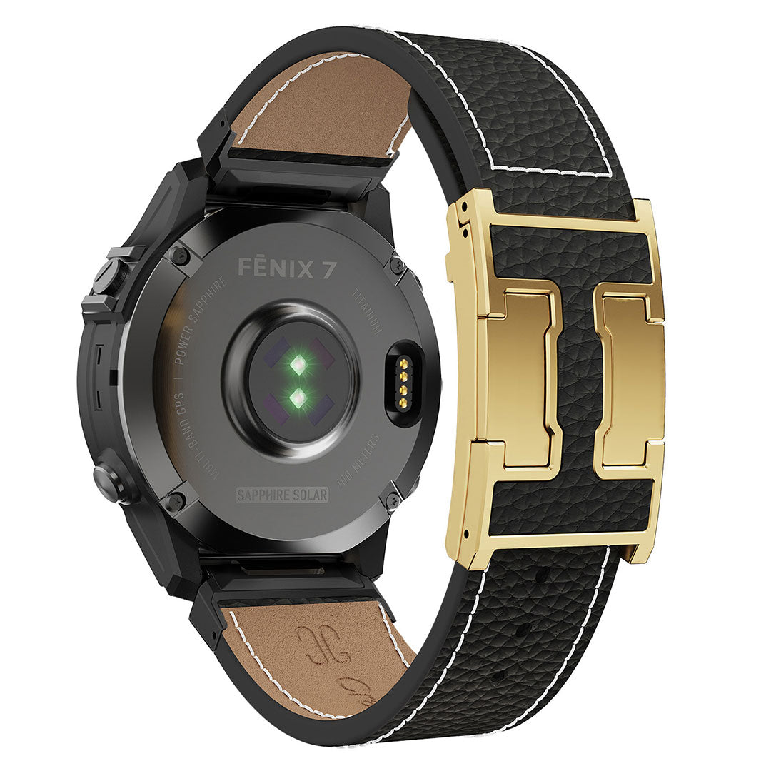 Pebbled Leather Holiday Band for Garmin Watch