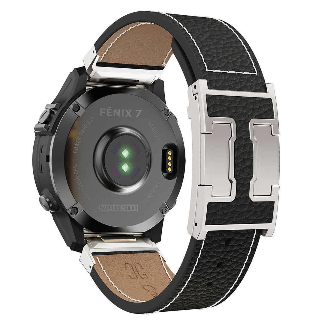 Pebbled Leather Holiday Band for Garmin Watch