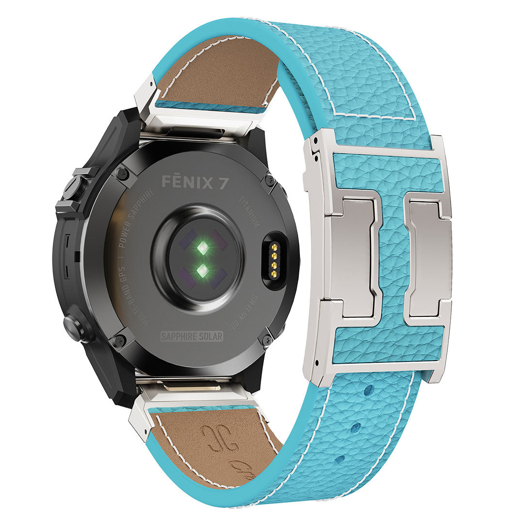 Pebbled Leather Holiday Band for Garmin Watch