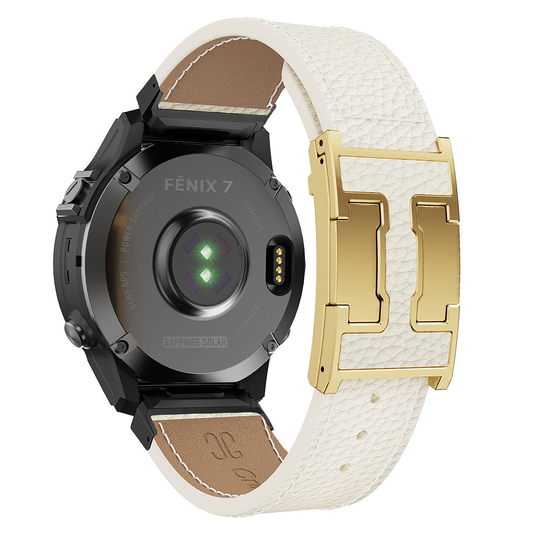 Pebbled Leather Holiday Band for Garmin Watch