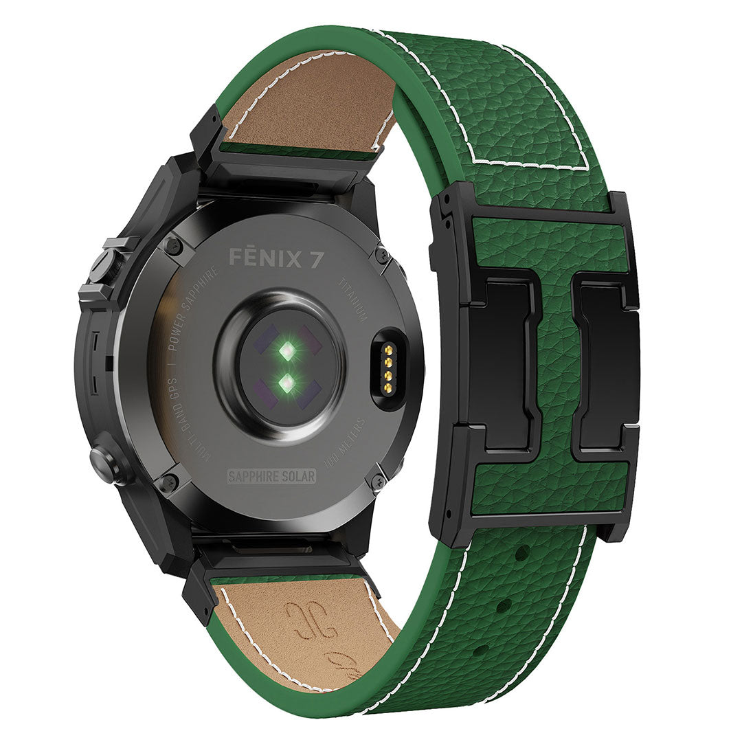 Pebbled Leather Holiday Band for Garmin Watch
