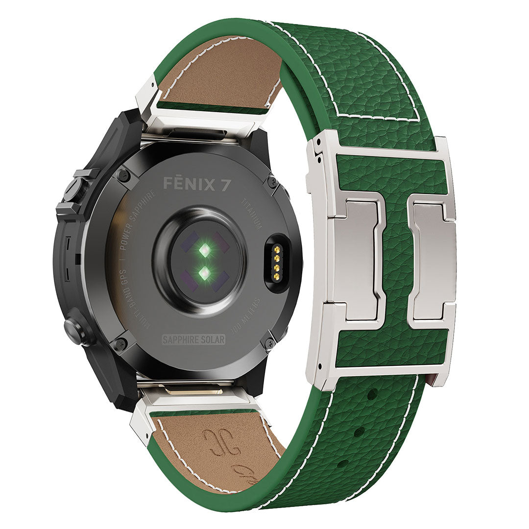 Pebbled Leather Holiday Band for Garmin Watch