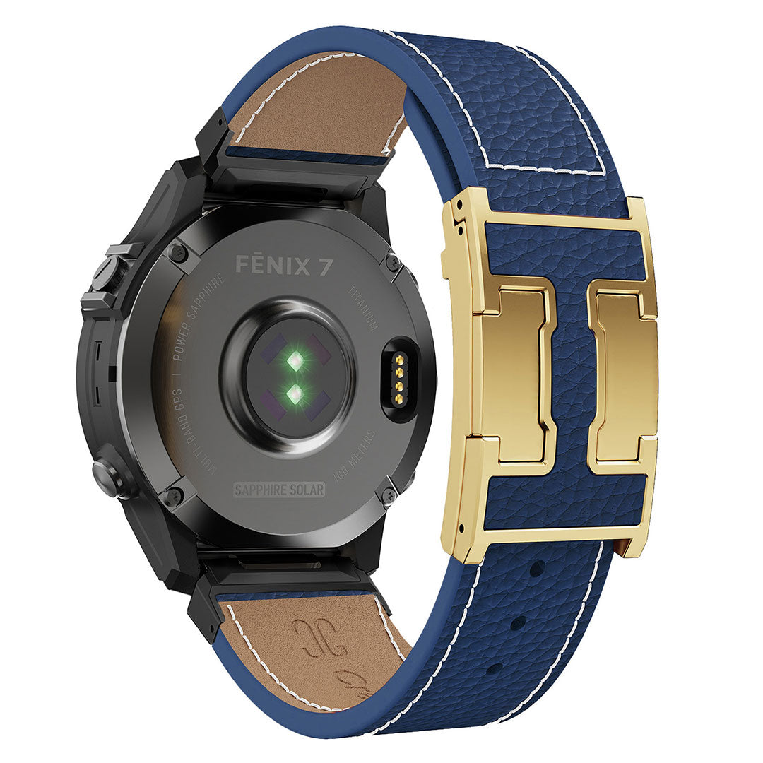 Pebbled Leather Holiday Band for Garmin Watch