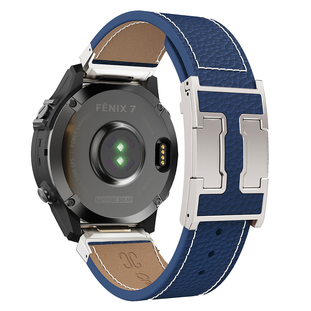 Pebbled Leather Holiday Band for Garmin Watch