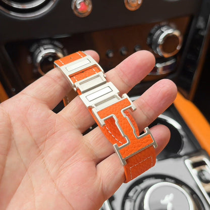 Lychee Leather Band For Apple Watch