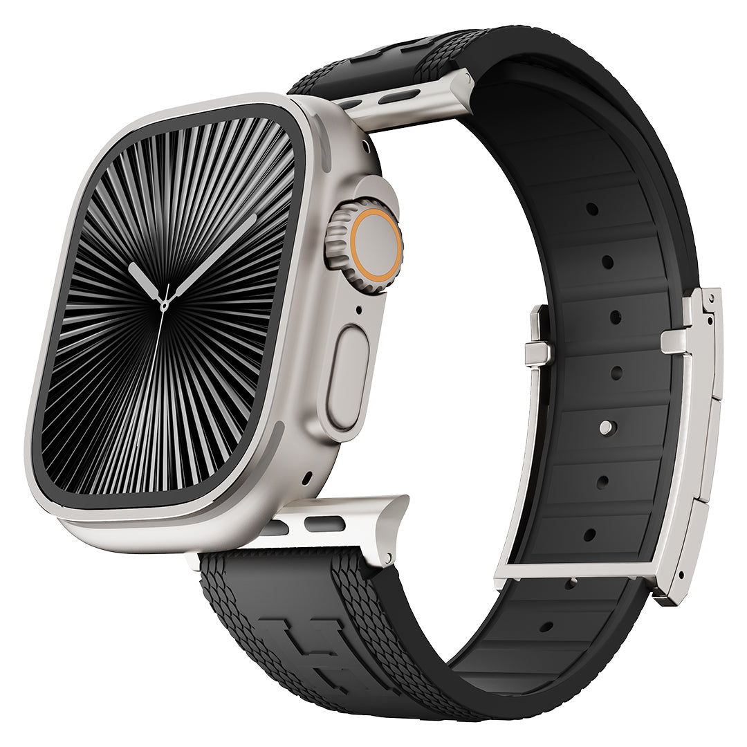 Silicone Magnetic Buckle Band For Apple Watch