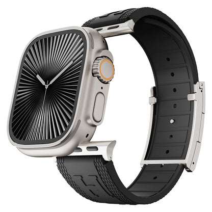 Silicone Magnetic Buckle Band For Apple Watch