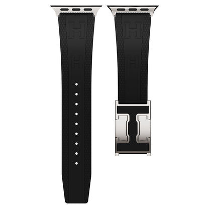 Silicone Magnetic Buckle Band For Apple Watch