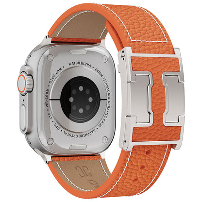 Lychee Leather Band For Apple Watch