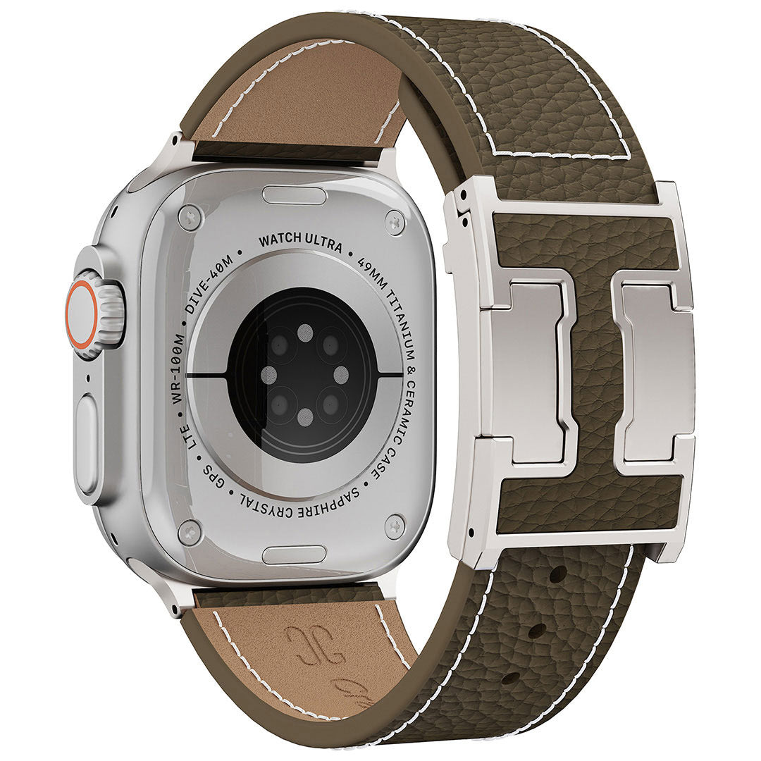 Lychee Leather Band For Apple Watch