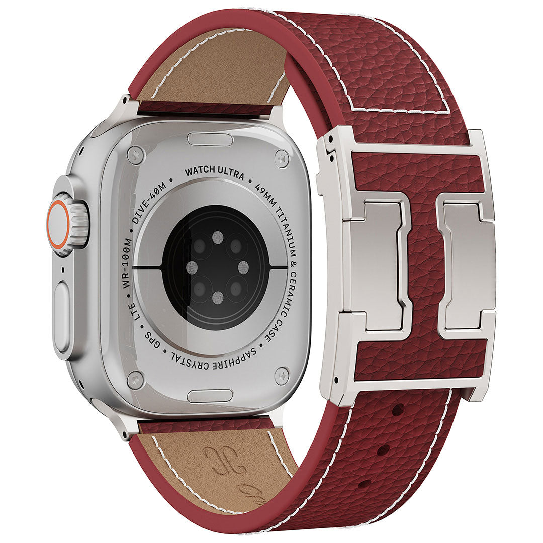 Lychee Leather Band For Apple Watch