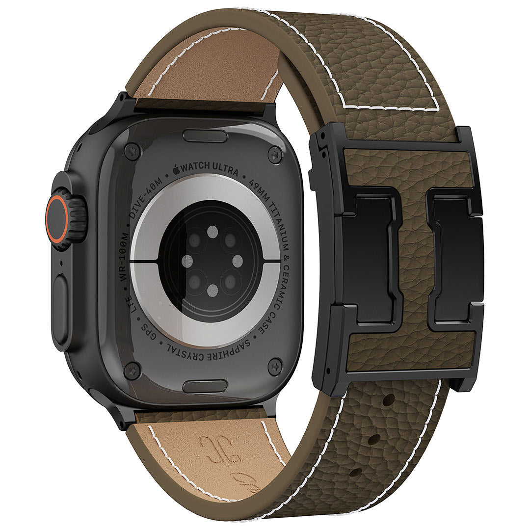 Lychee Leather Band For Apple Watch