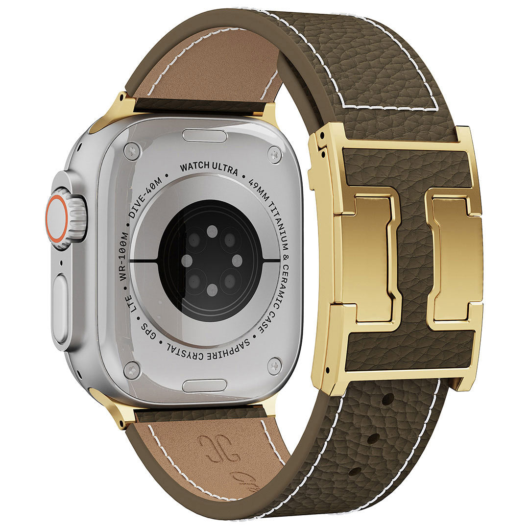 Lychee Leather Band For Apple Watch