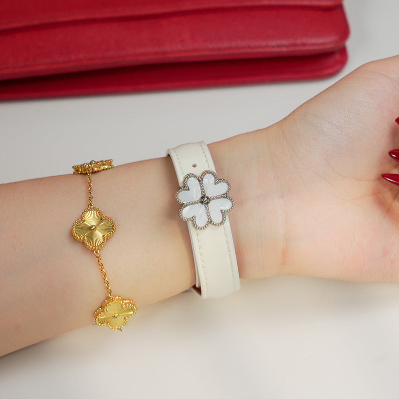 Lucky Clover Magnetic Leather Watch Band for Apple Watch