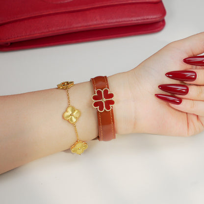 Lucky Clover Magnetic Leather Watch Band for Apple Watch