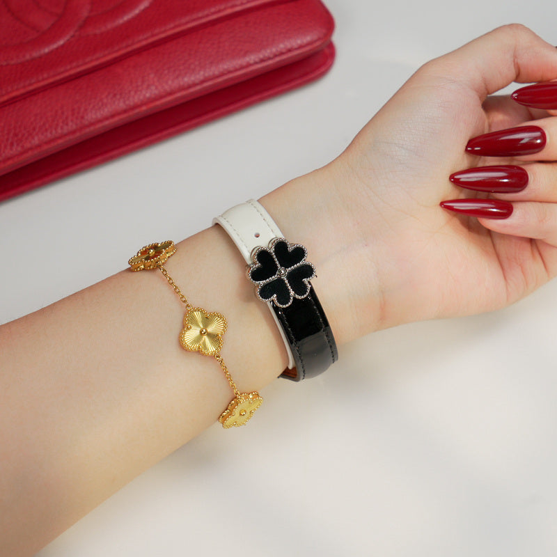 Lucky Clover Magnetic Leather Watch Band for Apple Watch