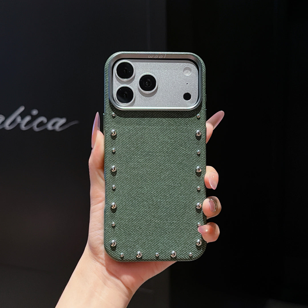 Signature Studded Fabric Case for iPhone