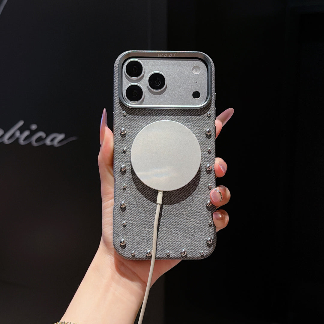 Signature Studded Fabric Case for iPhone