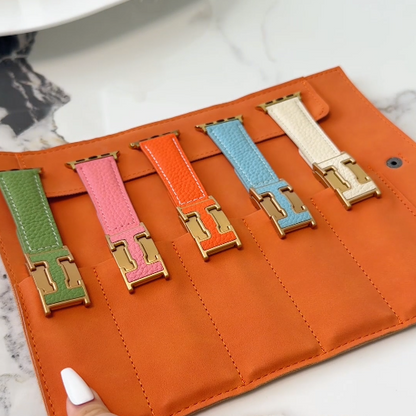 Lychee Leather Strap For Apple Watch