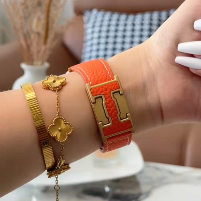 Lychee Leather Strap For Apple Watch