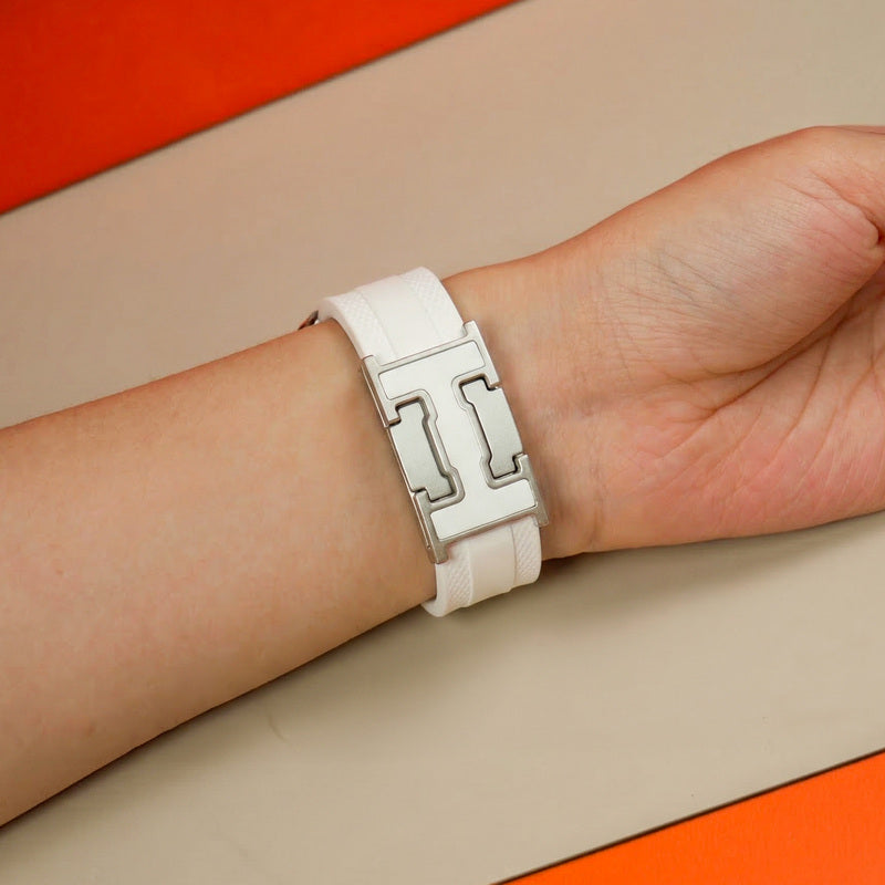 Silicone Magnetic Buckle Band For Apple Watch