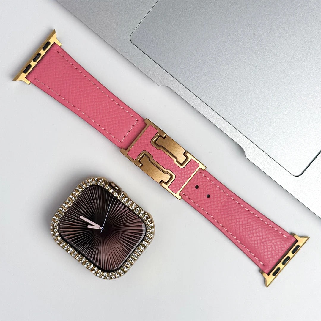 Leather Strap with Bling Case